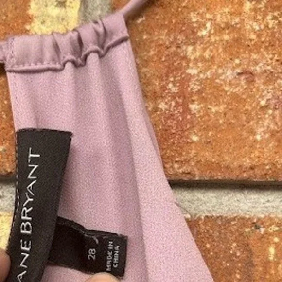 Lane Bryant Lavender/Lace Trim Babydoll Night Dress Purple Black Plus Sz 28 - Picture 9 of 9